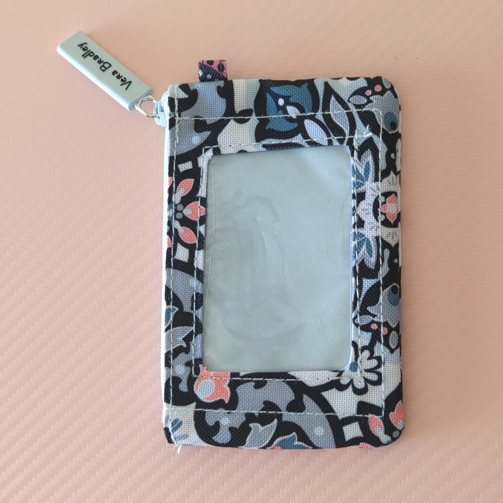 Vera Bradley Lisbon Medallion Zip ID Window Wallet/Coin Holder